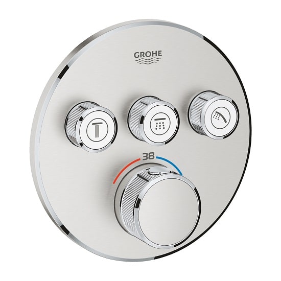 Baterie de dus termostatata Grohe Grohterm Smartcontrol crom mat Baie||Baterii
