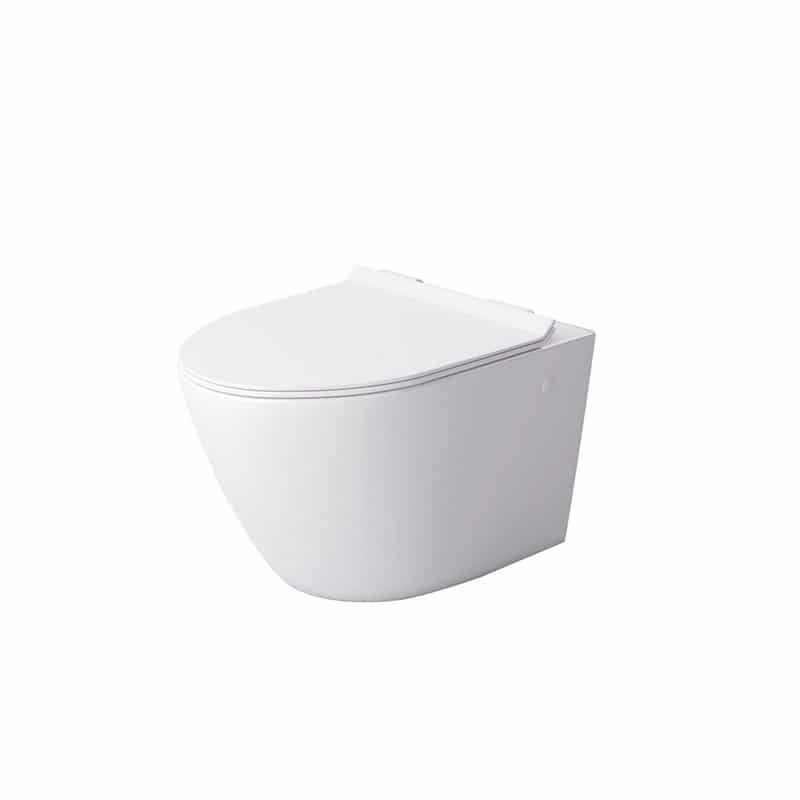 Vas WC suspendat Massi Decos Mini alb capac soft-close si easy off imagine noua 2022