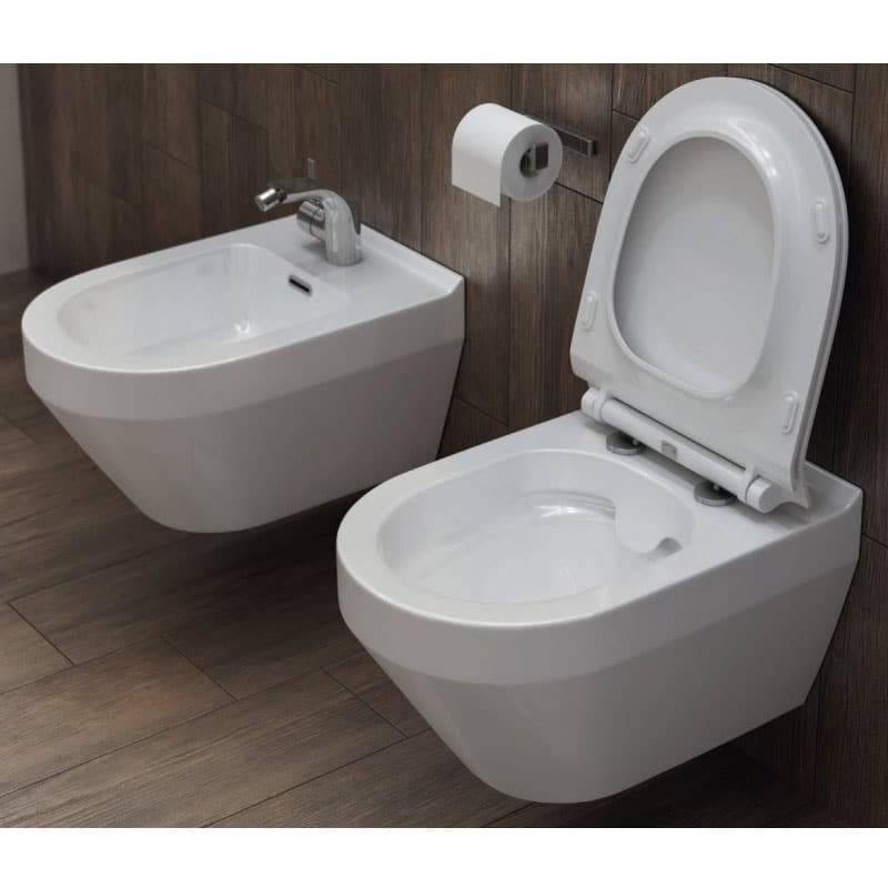 110518 2 fdagf Set vas WC suspendat Cersanit Crea suspendat cu capac Soft-Close si Easy Off inclus