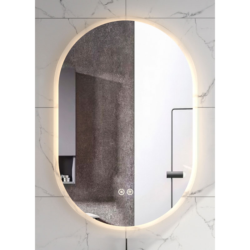 Oglinda ovala Fluminia Dali 60×90 cm cu iluminare LED 3 culori 60x90