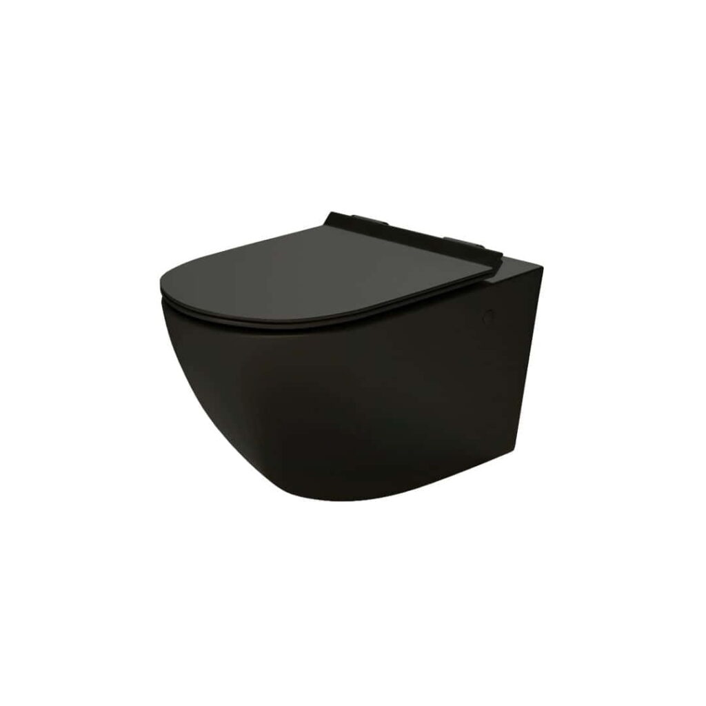 Miska WC wiszaca Massi DECOS czarny mat z deska wolnoopadajaca Slim Duro 1 Cum să cureți obiectele sanitare ceramice