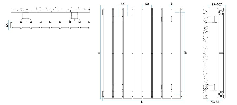 PIANO2 V pdf Calorifer vertical IRSAP Piano 2 Negru 1520/456 mm