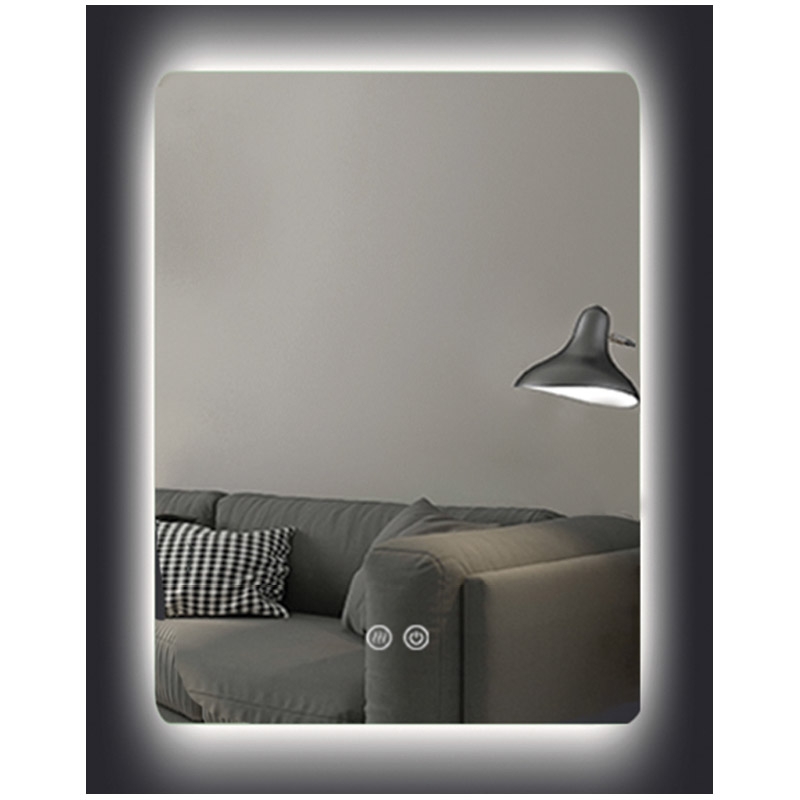 Oglinda dreptunghiulara baie Fluminia Morris Ambient cu iluminare LED ambient
