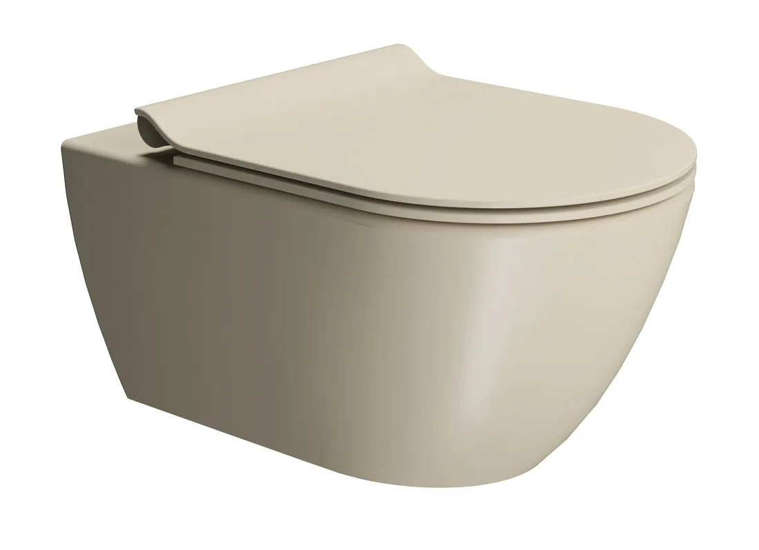 881508.137417478708022 jpg Set vas WC suspendat GSI Pura Extraglaze Creta mat cu capac slim soft close